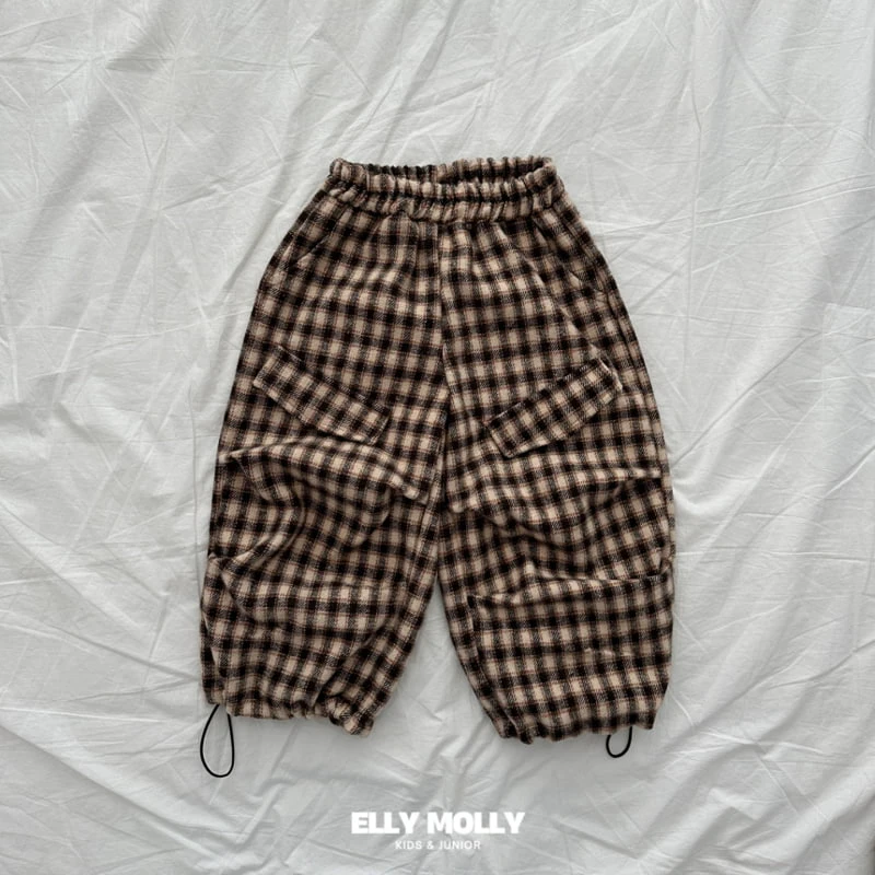 Ellymolly - Korean Children Fashion - #kidzfashiontrend - Brushed Check Pants - 4