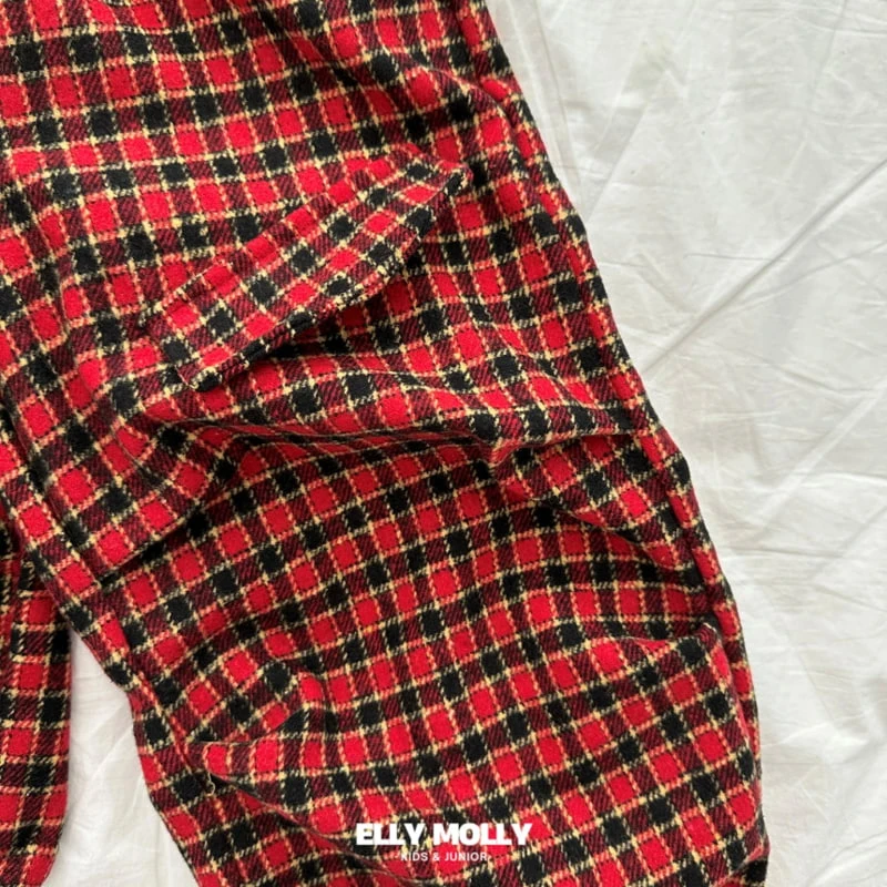 Ellymolly - Korean Children Fashion - #childofig - Brushed Check Pants - 10