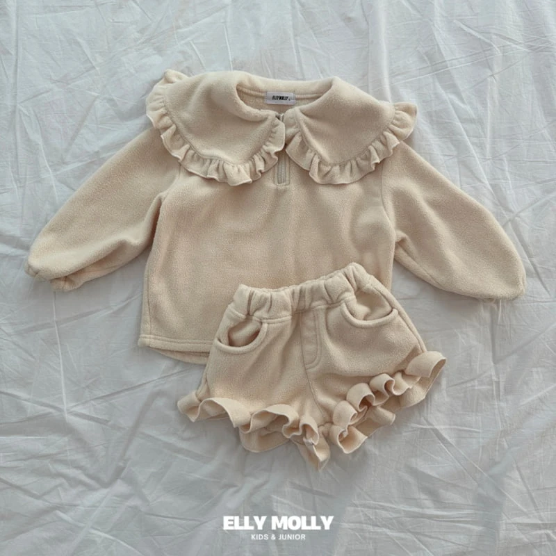 Ellymolly - Korean Children Fashion - #childofig - Frill Fleece Short Pants - 7