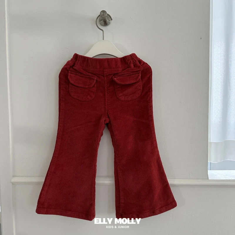 Ellymolly - Korean Children Fashion - #childrensboutique - Half Moon Pocket Bootscut Pants - 5