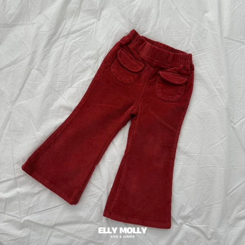 Ellymolly - Korean Children Fashion - #designkidswear - Half Moon Pocket Bootscut Pants - 6