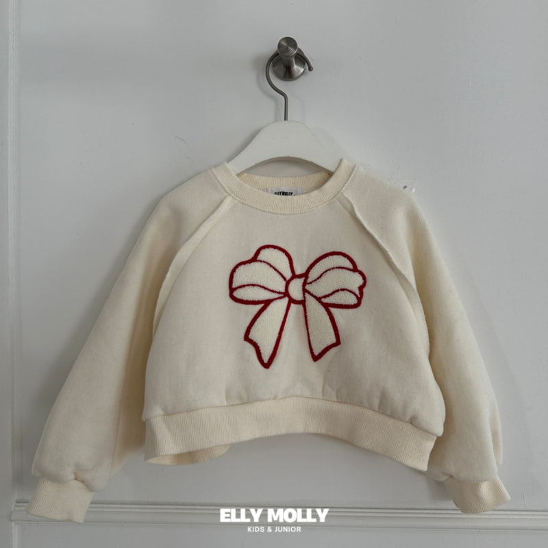 Ellymolly - Korean Children Fashion - #childrensboutique - Ribbon Crop Sweatshirts - 4