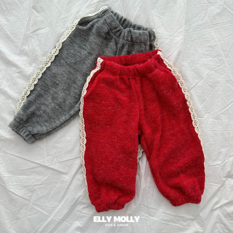 Ellymolly - Korean Children Fashion - #designkidswear - Soft Lace Jogger Pants