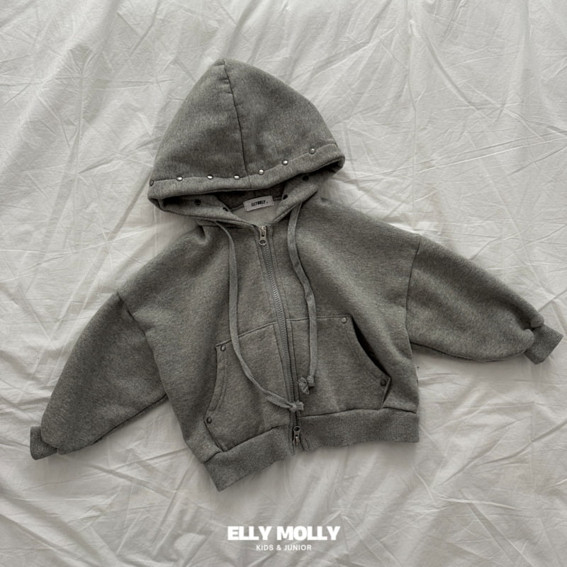 Ellymolly - Korean Children Fashion - #designkidswear - Stud Hood Zip-up Jacket - 5