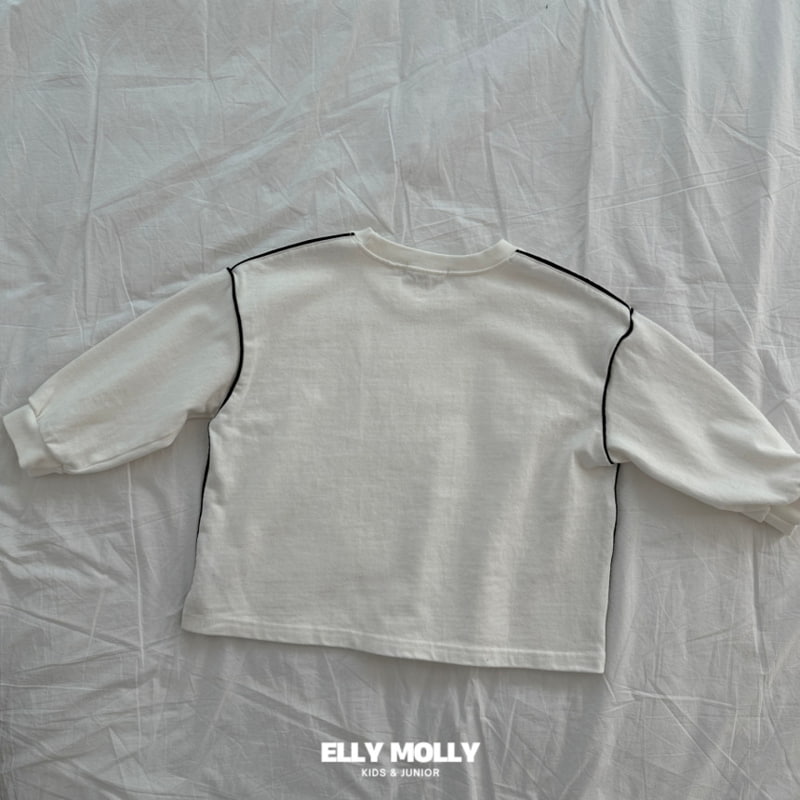 Ellymolly - Korean Children Fashion - #childrensboutique - Brushed Piping Box Tee - 4