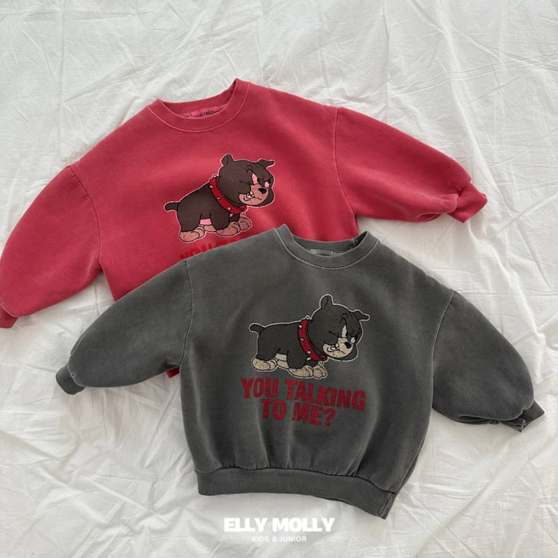 Ellymolly - Korean Children Fashion - #fashionkids - Bulldog Dying Sweatshirts