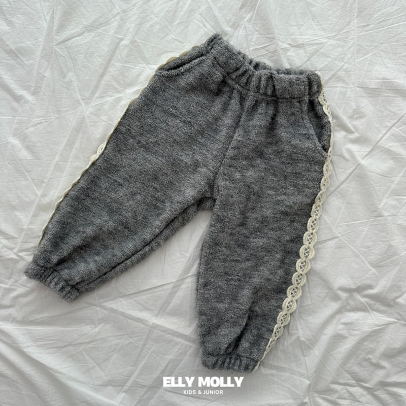 Ellymolly - Korean Children Fashion - #fashionkids - Soft Lace Jogger Pants - 4