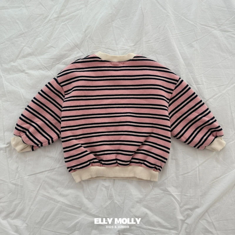 Ellymolly - Korean Children Fashion - #fashionkids - Merci Stripe Sweatshirts - 4