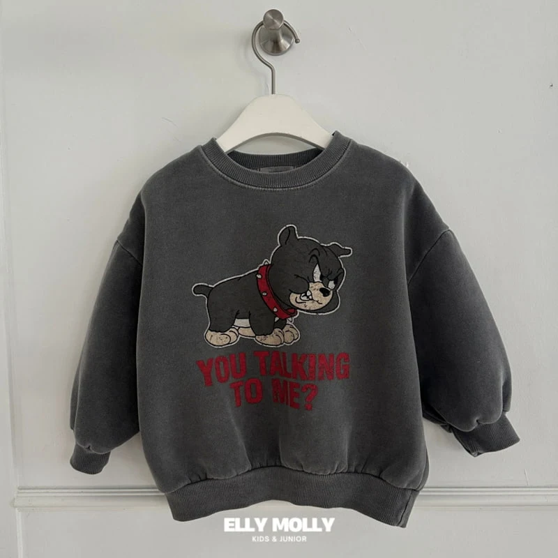 Ellymolly - Korean Children Fashion - #kidsshorts - Bulldog Dying Sweatshirts - 2