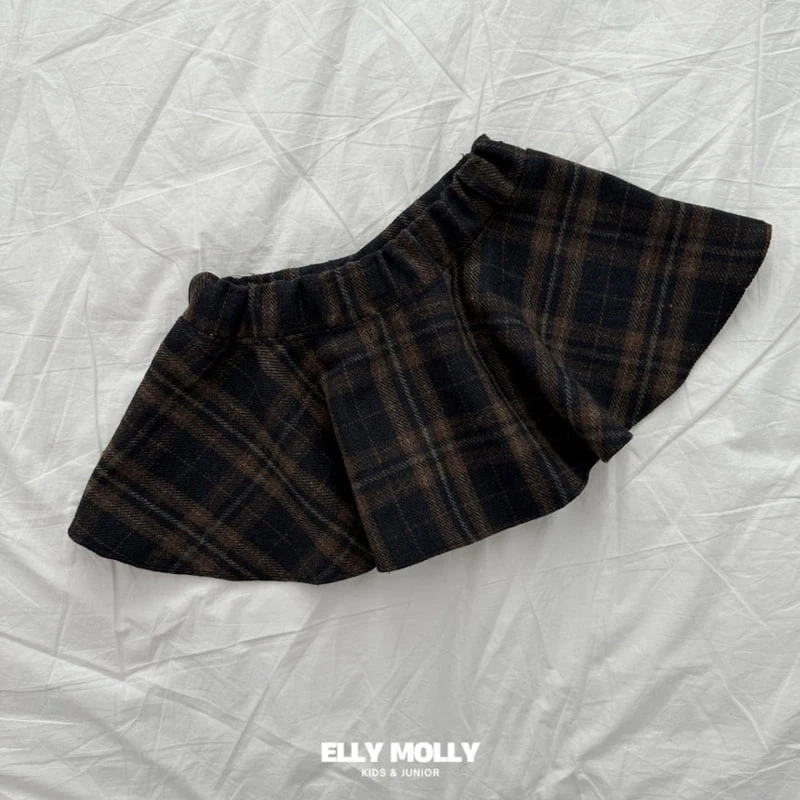 Ellymolly - Korean Children Fashion - #kidsshorts - Check Wrap Skirt