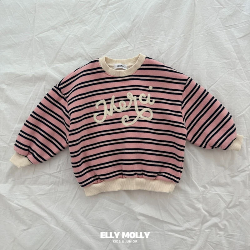 Ellymolly - Korean Children Fashion - #kidsstore - Merci Stripe Sweatshirts - 5