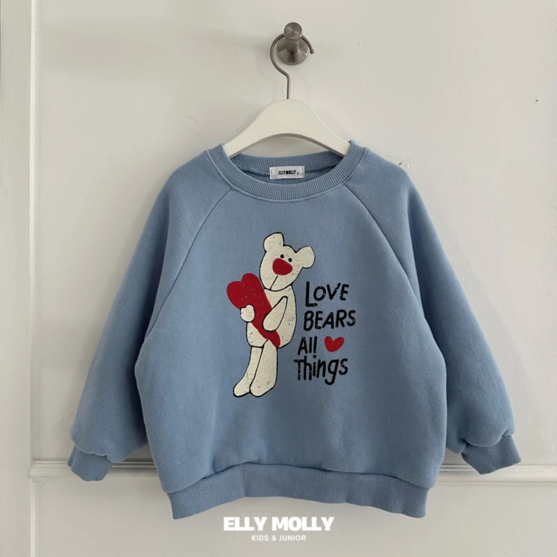 Ellymolly - Korean Children Fashion - #kidsstore - Heart Bear Sweatshirts - 2