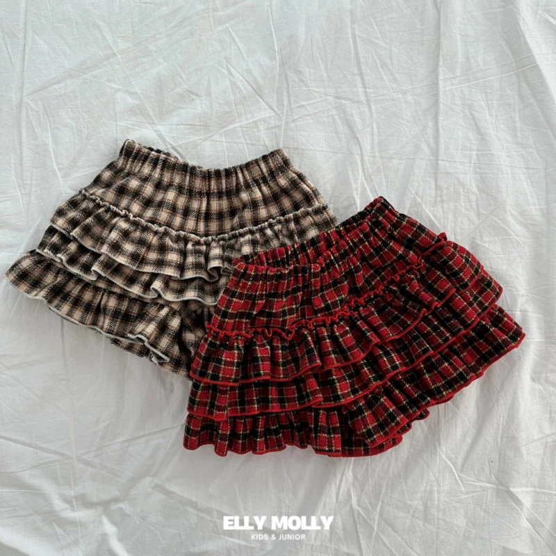 Ellymolly - Korean Children Fashion - #kidsstore - Holiday Check Cancan Pants