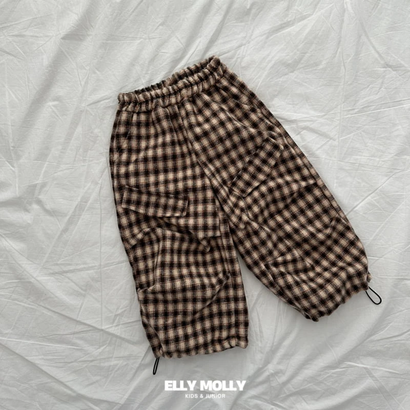 Ellymolly - Korean Children Fashion - #kidzfashiontrend - Brushed Check Pants - 3