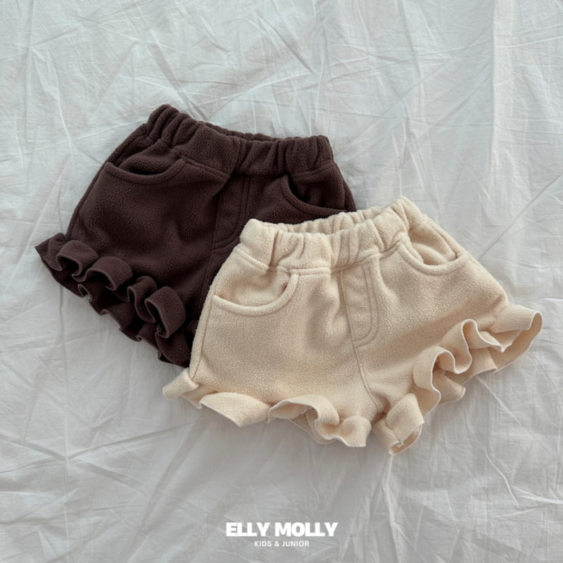 Ellymolly - Korean Children Fashion - #kidzfashiontrend - Frill Fleece Short Pants