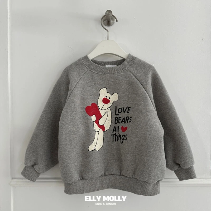 Ellymolly - Korean Children Fashion - #kidzfashiontrend - Heart Bear Sweatshirts - 3