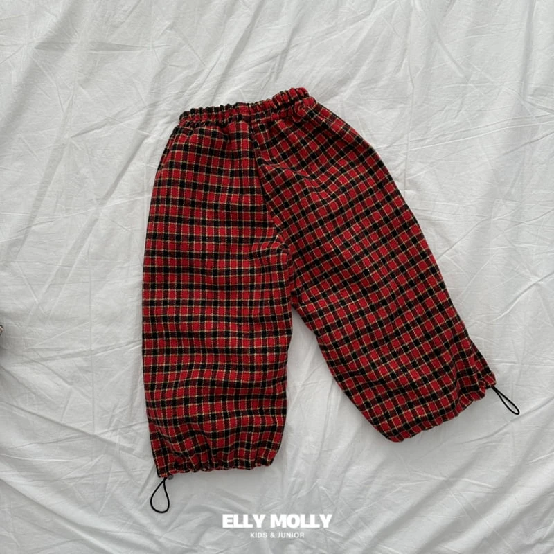 Ellymolly - Korean Children Fashion - #littlefashionista - Brushed Check Pants - 5