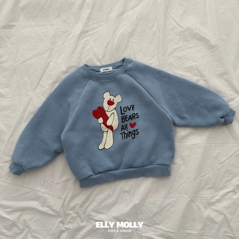 Ellymolly - Korean Children Fashion - #littlefashionista - Heart Bear Sweatshirts - 5