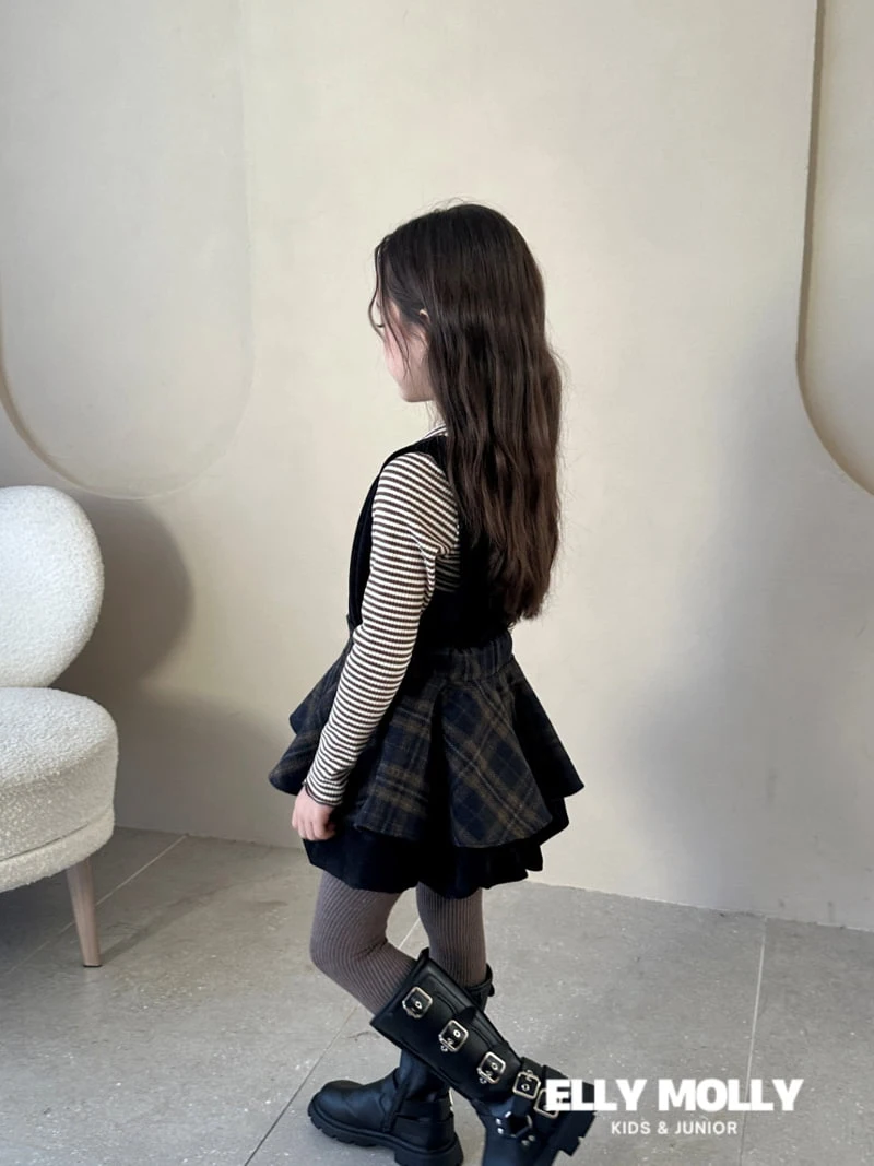 Ellymolly - Korean Children Fashion - #littlefashionista - Check Wrap Skirt - 5