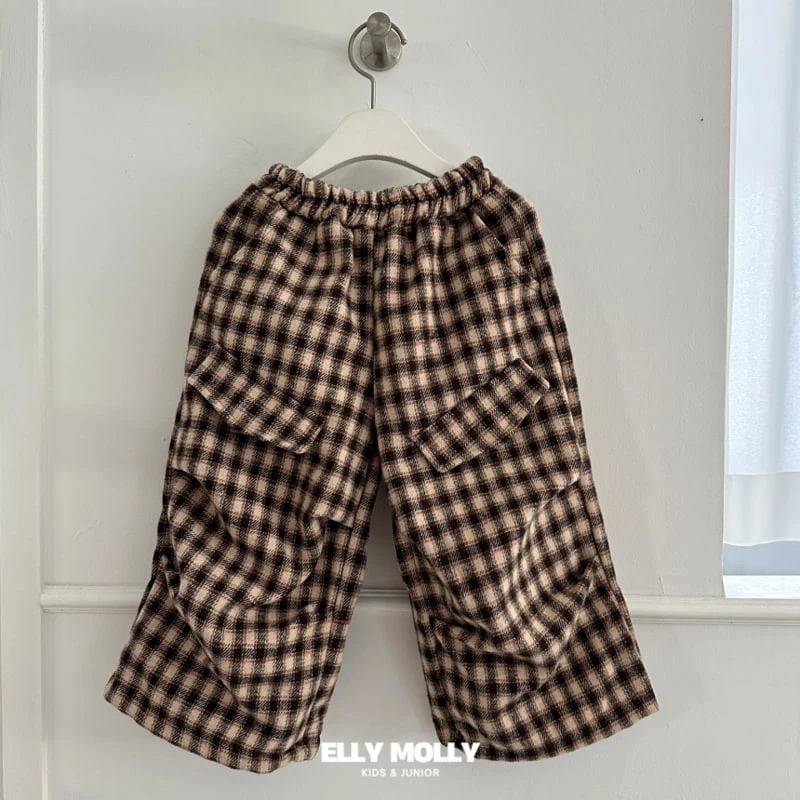 Ellymolly - Korean Children Fashion - #magicofchildhood - Brushed Check Pants - 6