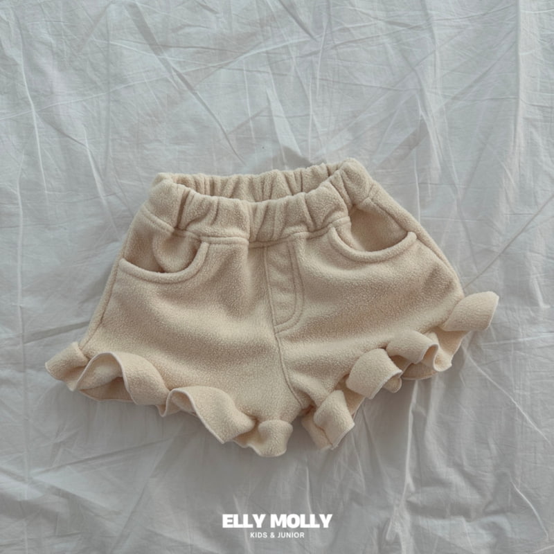 Ellymolly - Korean Children Fashion - #littlefashionista - Frill Fleece Short Pants - 4