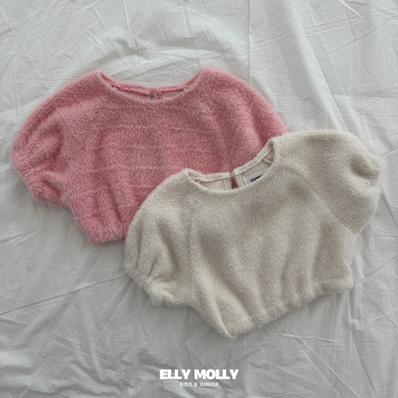 Ellymolly - Korean Children Fashion - #magicofchildhood - Puff Bling Crop Tee