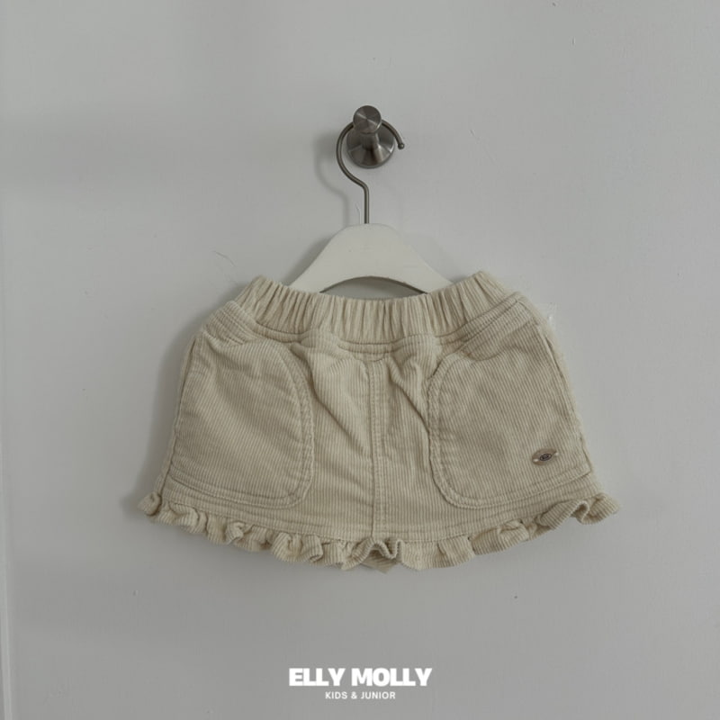 Ellymolly - Korean Children Fashion - #littlefashionista - Corduroy Frill Skirt Pants - 4