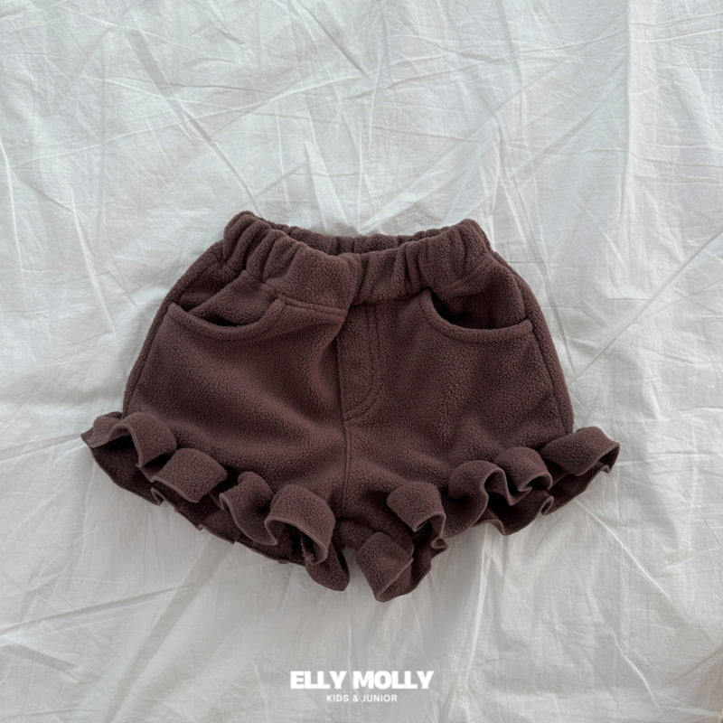 Ellymolly - Korean Children Fashion - #minifashionista - Frill Fleece Short Pants - 5