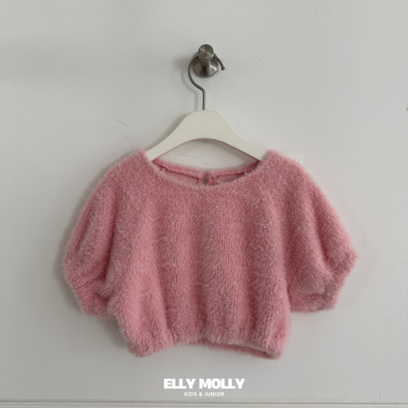 Ellymolly - Korean Children Fashion - #minifashionista - Puff Bling Crop Tee - 2