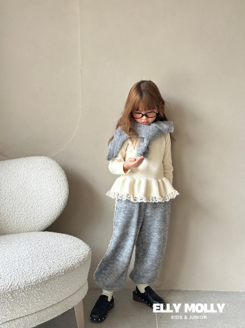 Ellymolly - Korean Children Fashion - #prettylittlegirls - Soft Lace Jogger Pants - 11