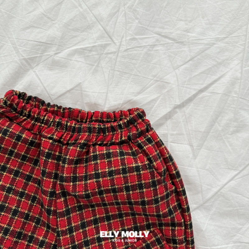 Ellymolly - Korean Children Fashion - #prettylittlegirls - Brushed Check Pants - 8