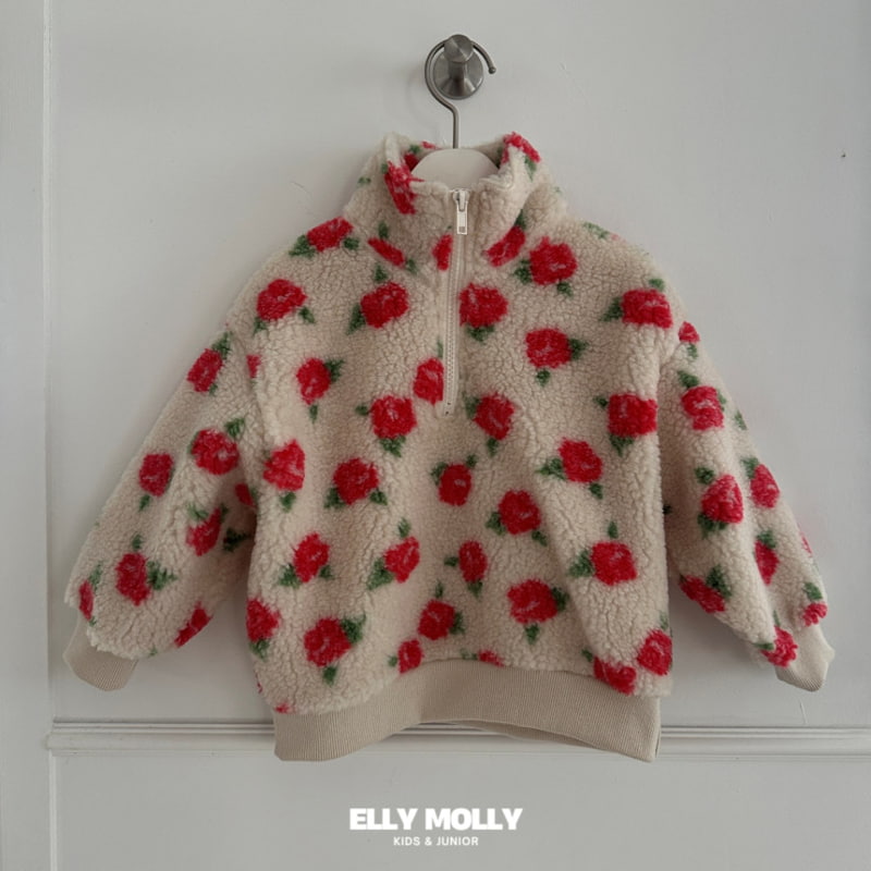 Ellymolly - Korean Children Fashion - #prettylittlegirls - Flower Dumble Half Zip-up Anorak - 5