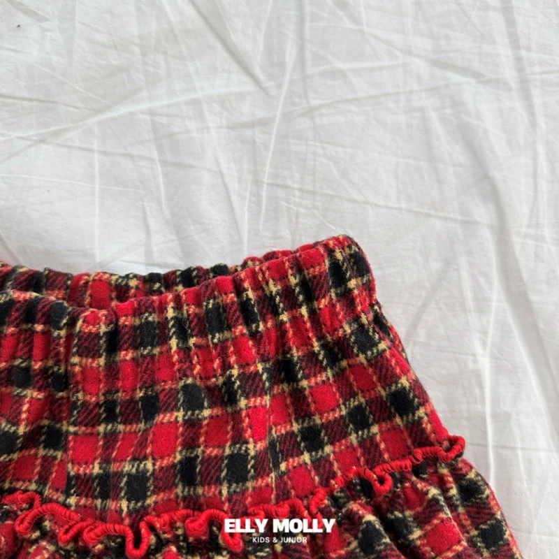 Ellymolly - Korean Children Fashion - #prettylittlegirls - Holiday Check Cancan Pants - 7