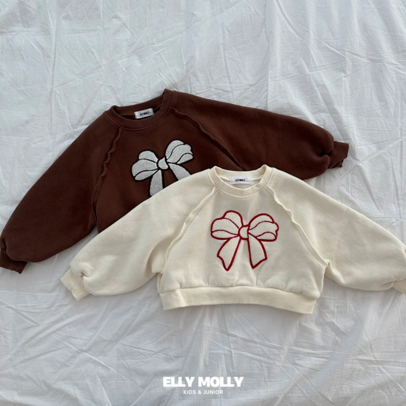 Ellymolly - Korean Children Fashion - #stylishchildhood - Ribbon Crop Sweatshirts