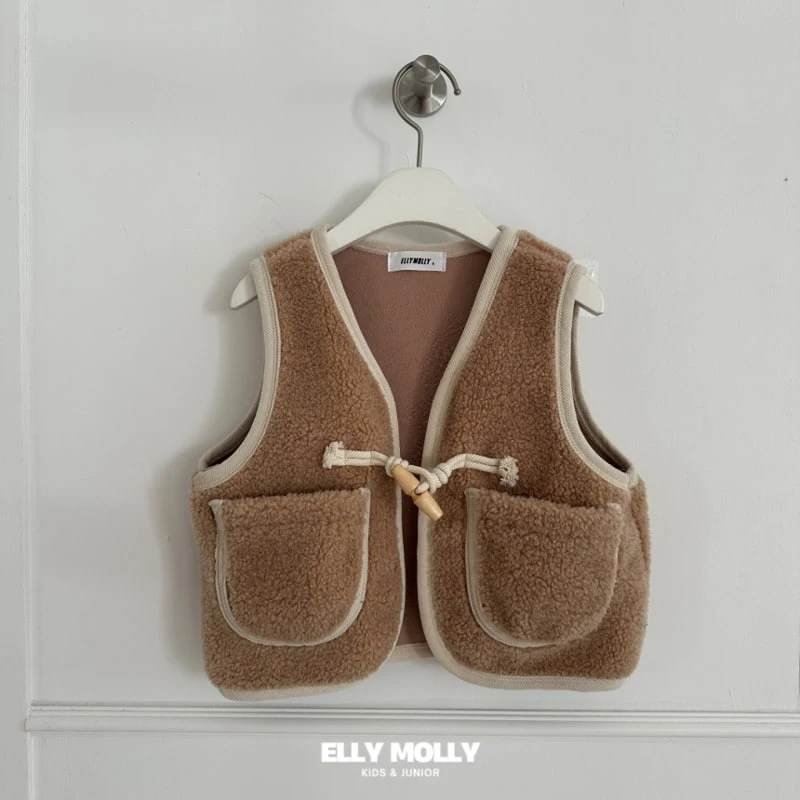 Ellymolly - Korean Children Fashion - #stylishchildhood - Cream Dumble Vest - 5