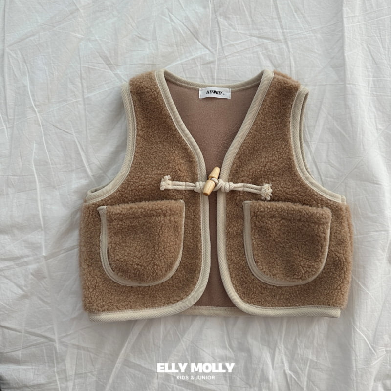 Ellymolly - Korean Children Fashion - #todddlerfashion - Cream Dumble Vest - 3