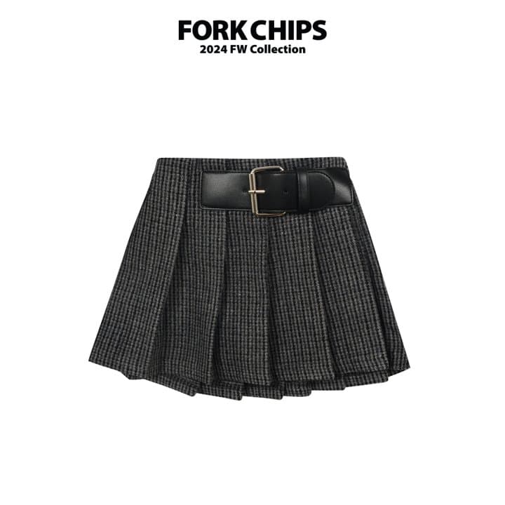 Fork Chips - Korean Children Fashion - #Kfashion4kids - Glam Belt Skirt - 8