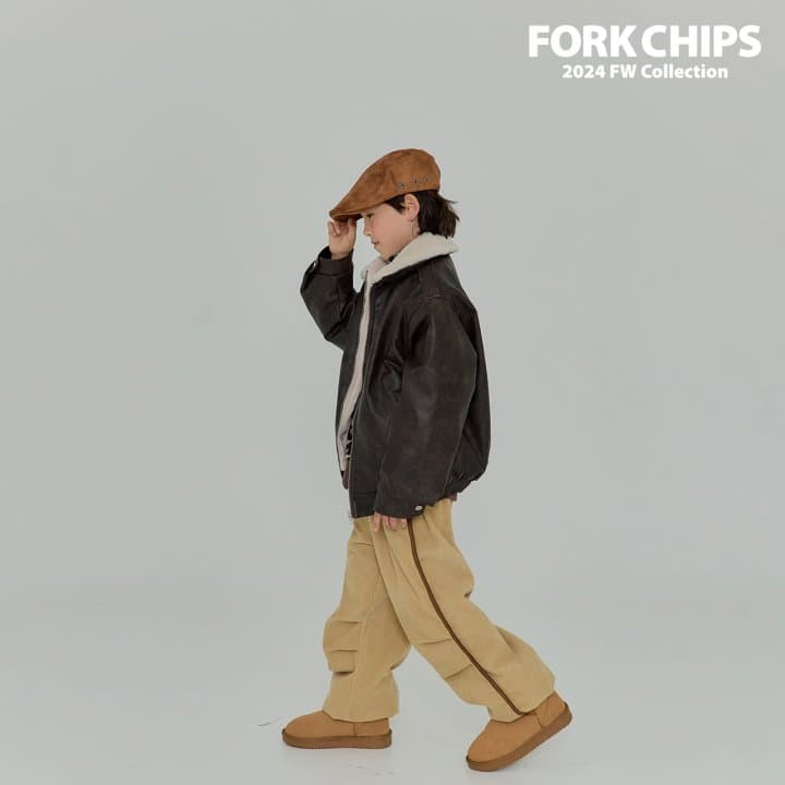 Fork Chips - Korean Children Fashion - #Kfashion4kids - Taper Corduroy Pants - 3