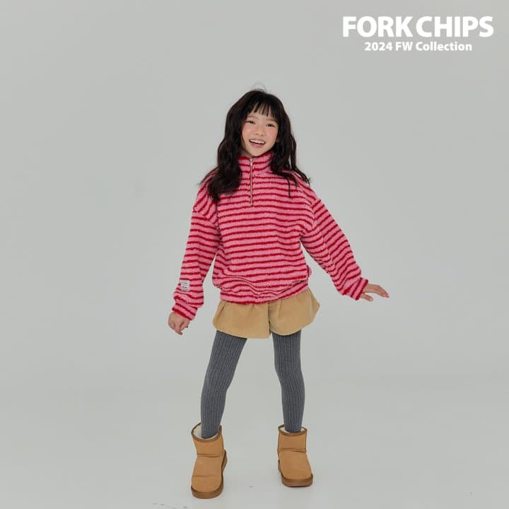 Fork Chips - Korean Children Fashion - #childofig - Patch Dumble Half Zip-up - 5