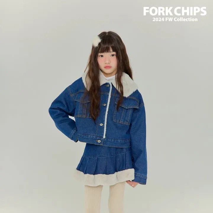 Fork Chips - Korean Children Fashion - #childrensboutique - Nikki Winter Denim Jacket - 10