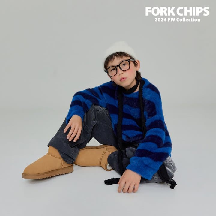 Fork Chips - Korean Children Fashion - #childrensboutique - Wave Knit - 7