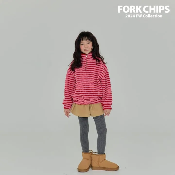 Fork Chips - Korean Children Fashion - #childrensboutique - Patch Dumble Half Zip-up - 6