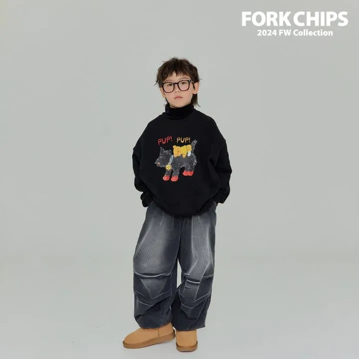 Fork Chips - Korean Children Fashion - #childofig - Puppy Sweatshirt - 4