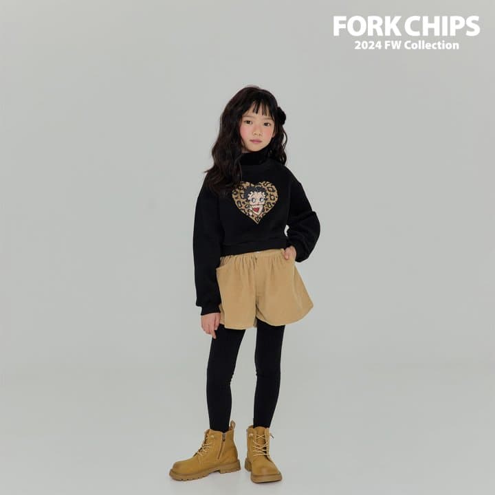 Fork Chips - Korean Children Fashion - #childrensboutique - Leopard Boop Sweatshirt - 3