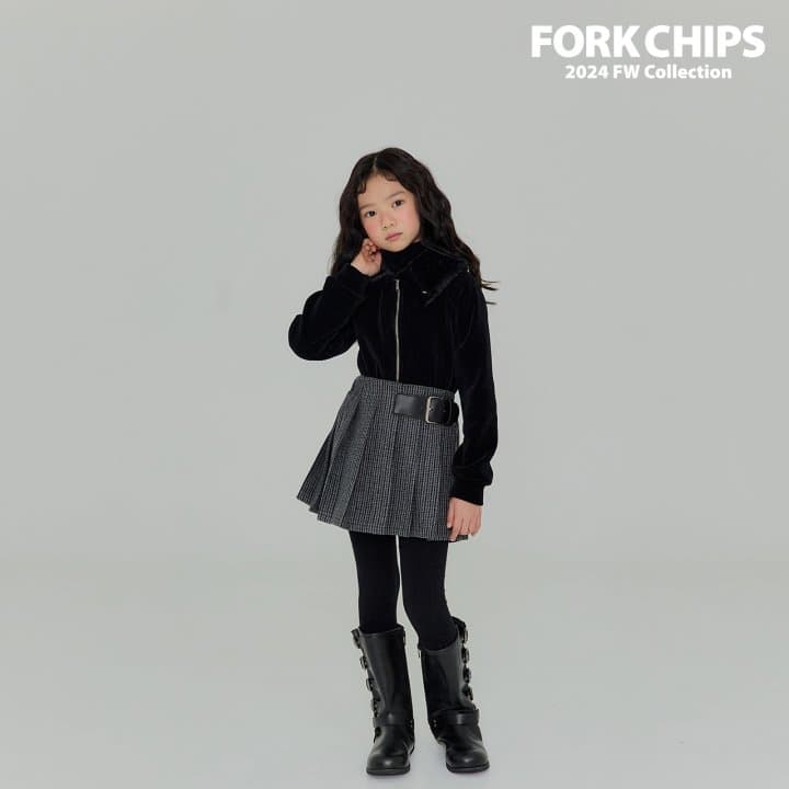 Fork Chips - Korean Children Fashion - #childrensboutique - Glam Belt Skirt