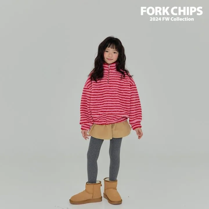 Fork Chips - Korean Children Fashion - #designkidswear - Patch Dumble Half Zip-up - 7