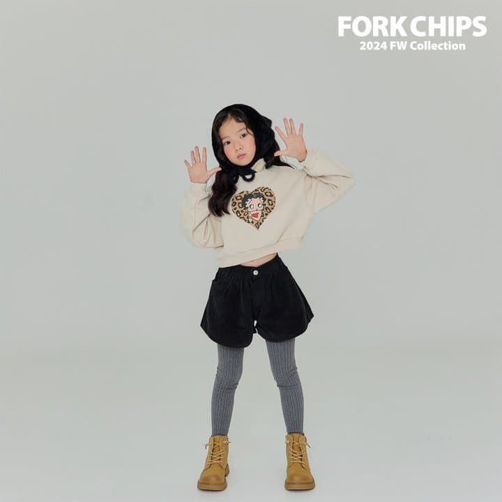 Fork Chips - Korean Children Fashion - #childrensboutique - Leopard Boop Sweatshirt - 4