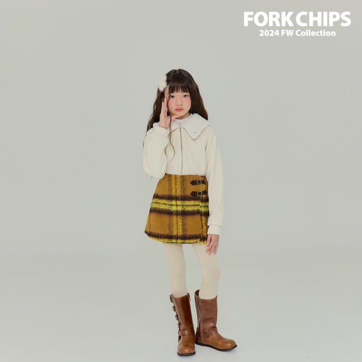 Fork Chips - Korean Children Fashion - #designkidswear - Alpaca Buckle Skirt