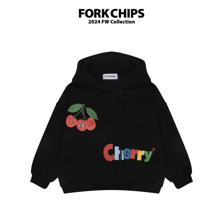 Fork Chips - Korean Children Fashion - #discoveringself - Cherry Hoodie