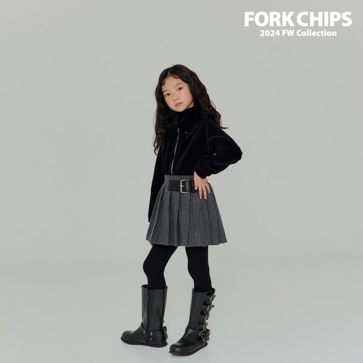 Fork Chips - Korean Children Fashion - #discoveringself - Glam Belt Skirt - 3